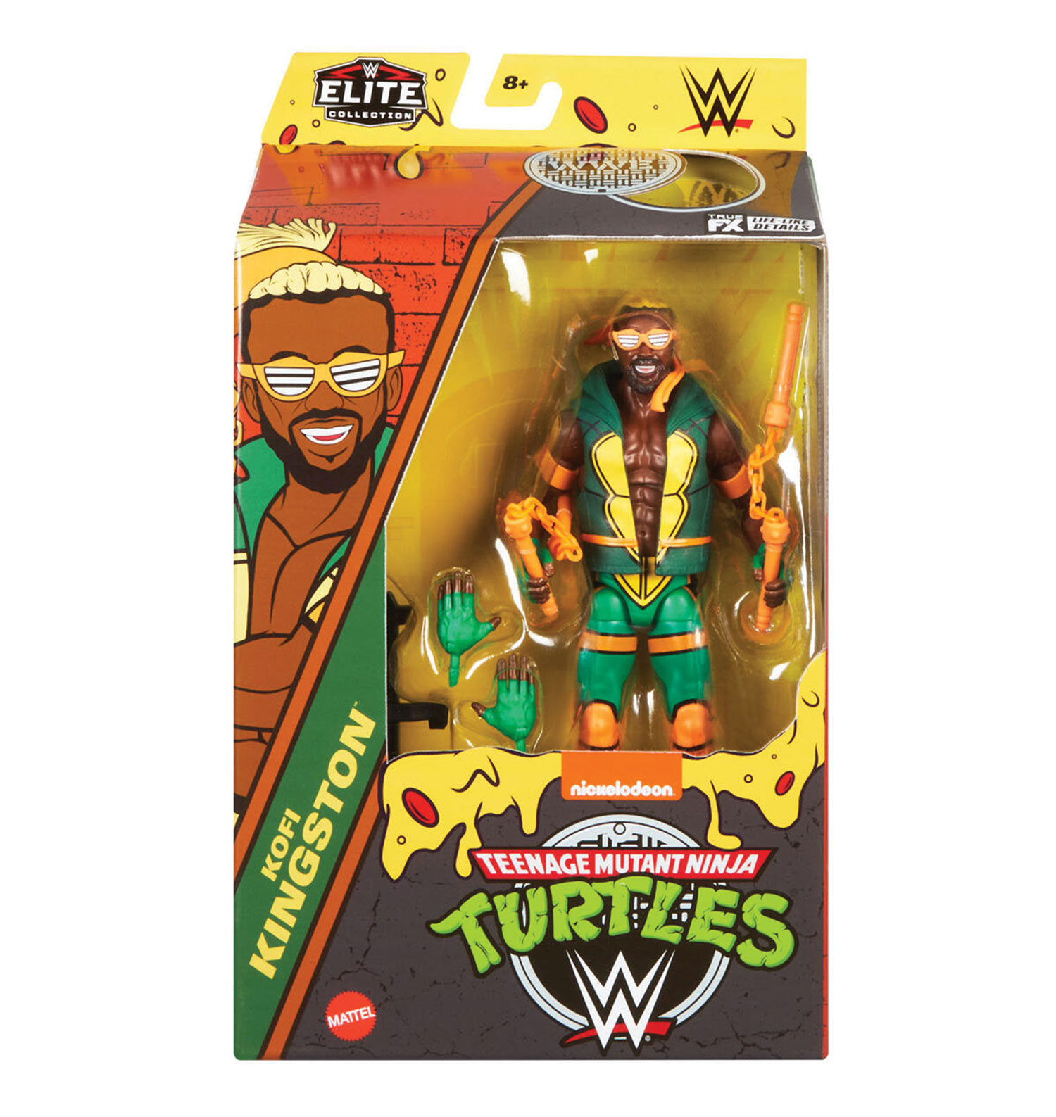 WWE x TMNT Elite Kofi Kingston Packaging Design